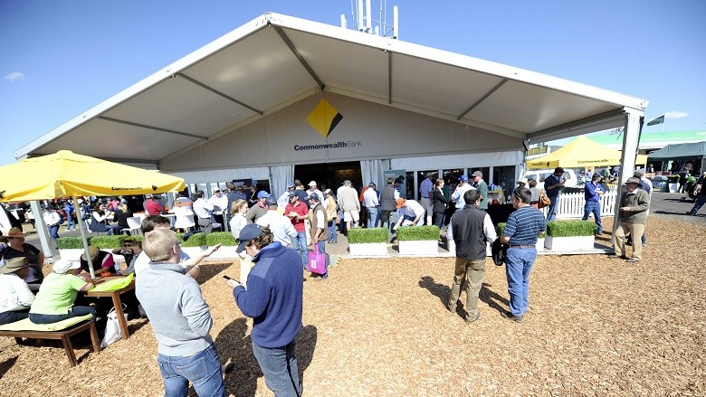 combank tent at a farming event